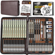 Load image into Gallery viewer, All-in-One 58PCS Drawing Supplies with Leather Case - Mechanical Pencils &amp; More