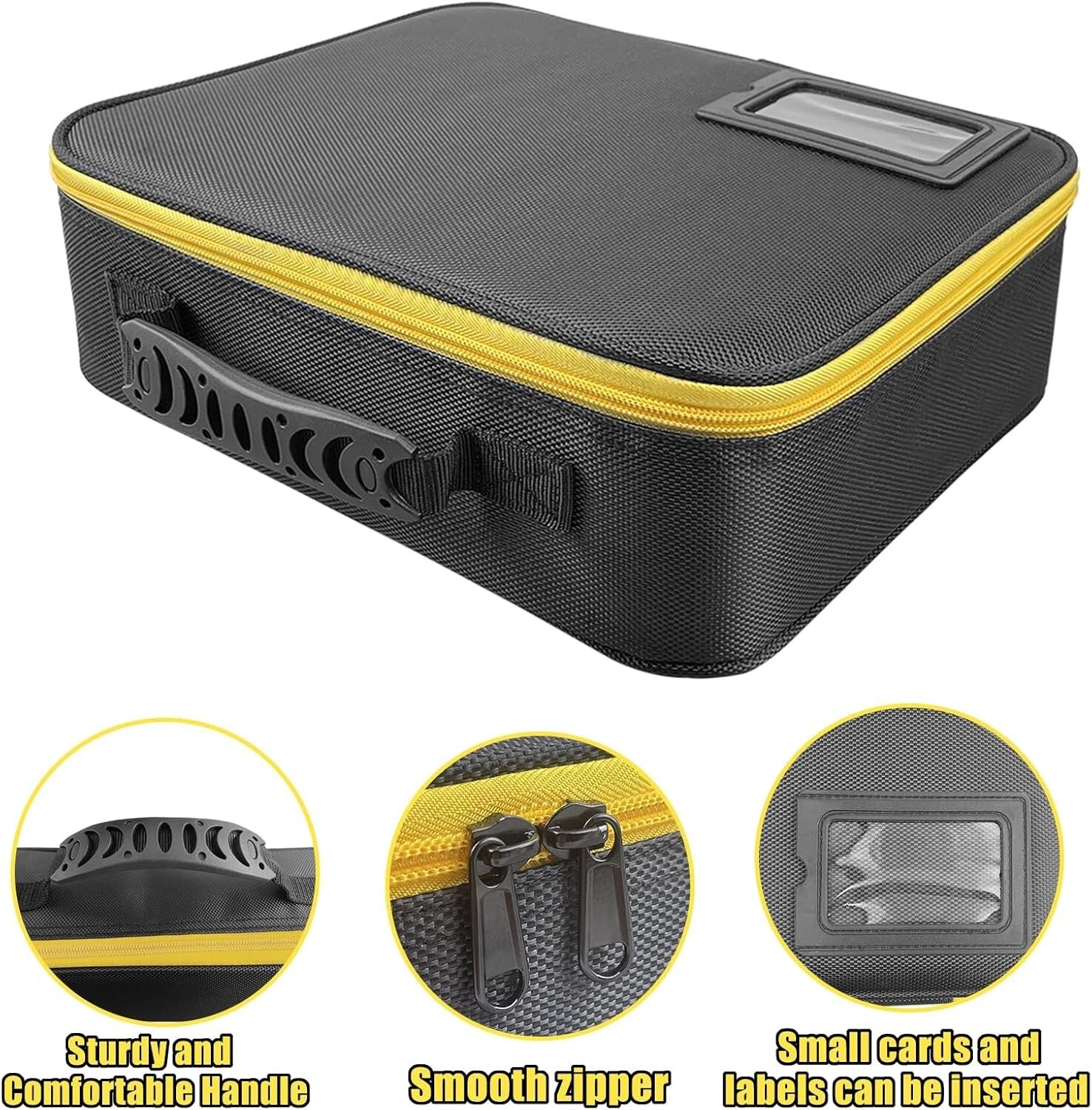 Durable Portable Battery Organizer with Customizable Interior for Power Tools