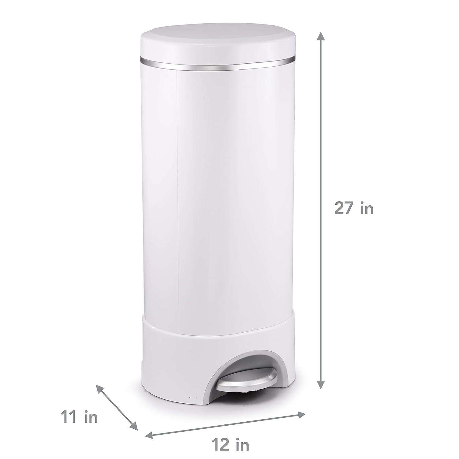 Elegant STEP Diaper Pail with Arm & Hammer Technology for Odor-Free Nurseries