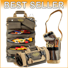 Load image into Gallery viewer, Versatile Roll-Up Tool Organizer with Canvas Construction for Professionals