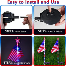 Load image into Gallery viewer, Bright &amp; Colorful Solar-Powered American Lights - Versatile 8 Pack for Holidays