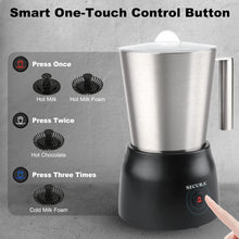 Load image into Gallery viewer, Stainless Steel Electric Milk Frother &amp; Hot Chocolate Maker - 17oz Capacity
