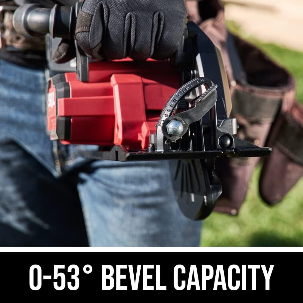 Professional 2x20V Circular Saw Set with Long-Lasting Lithium Batteries - Red