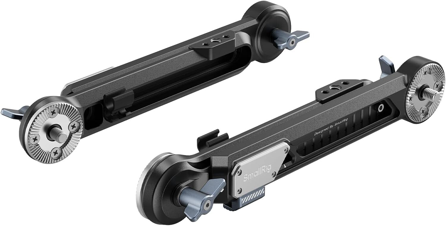 Lightweight Adjustable ARRI Extension Arm with Cable Clips for Rigs - 2 Pack