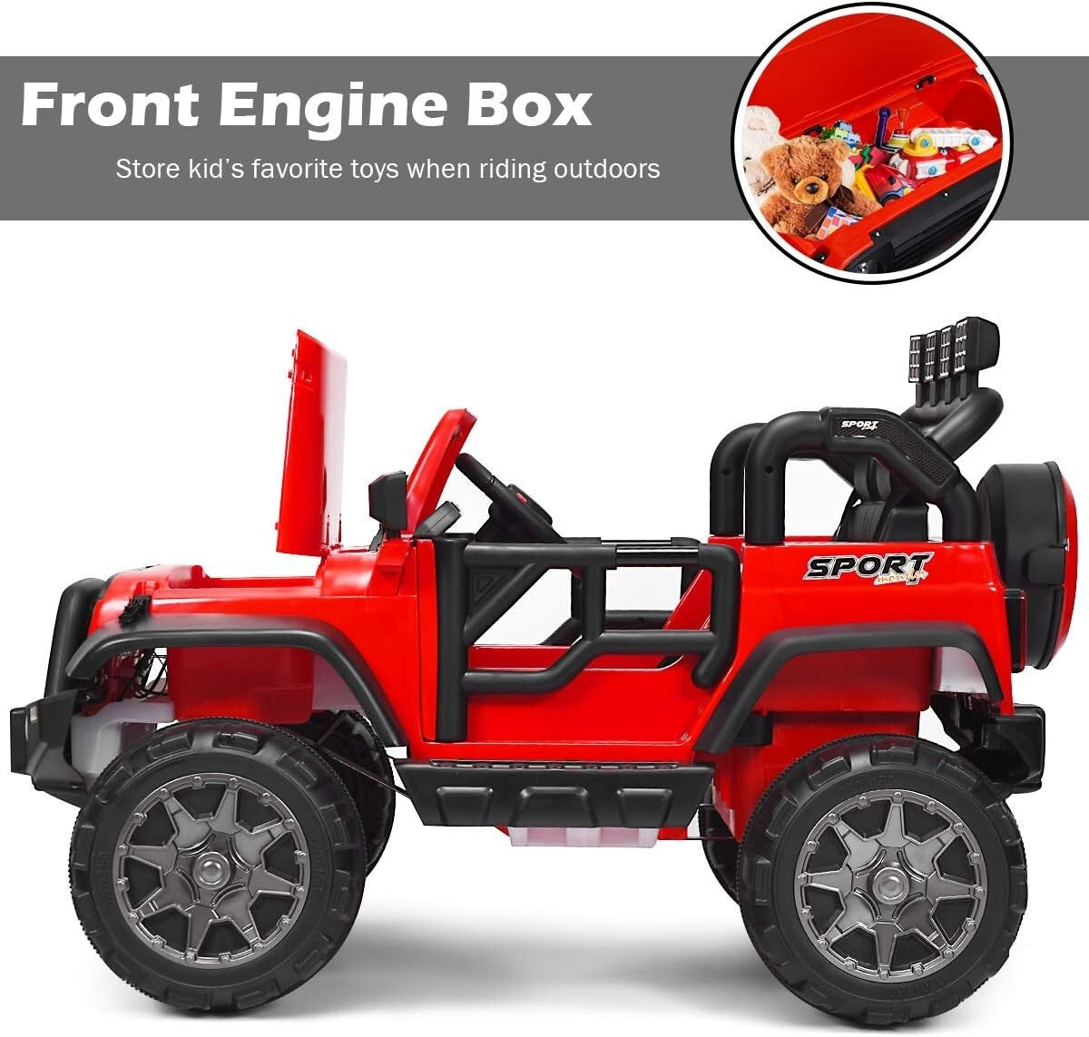 2-Seater Kids Ride-On Truck: 12V Battery Electric Vehicle with Remote Control