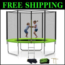 Load image into Gallery viewer, Premium 12FT Outdoor Trampoline with Safety Enclosure &amp; Ladder for Family Fun