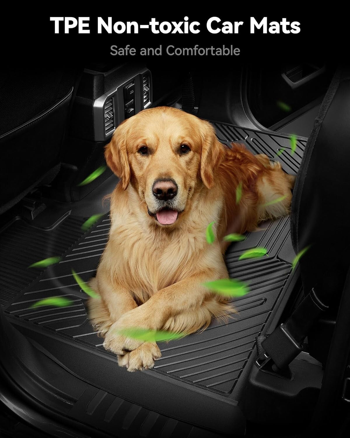 Durable All-Season TPE Floor Liners for 2020-2025 Benz GLE - Easy Clean Black