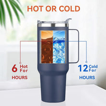 Load image into Gallery viewer, Sweat Proof 40 oz Stainless Steel Tumbler with Handle - Ideal for Any Occasion