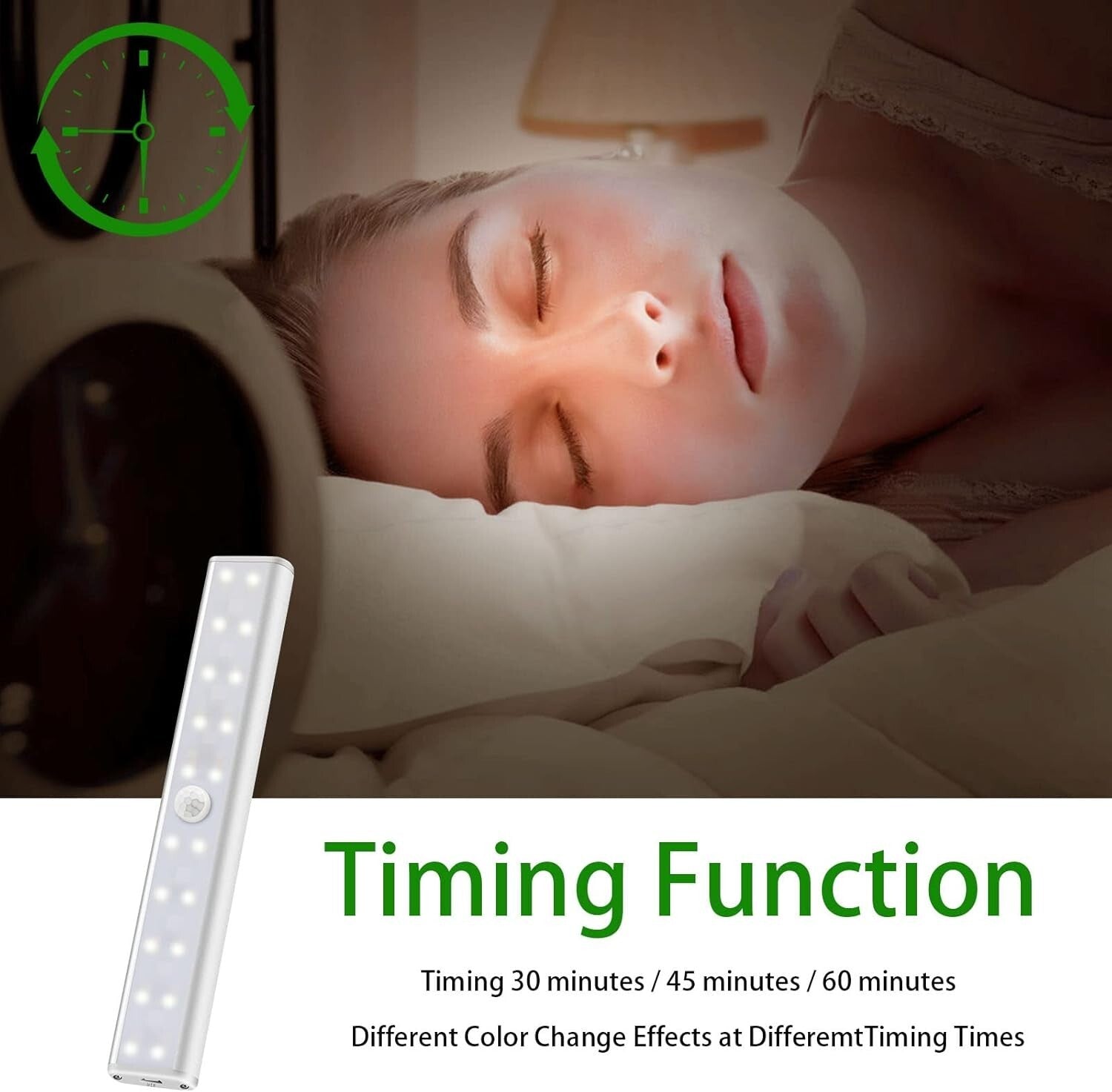 15 Color Changeable LED Under Cabinet Lighting - Magnetic & Dimmable, 4 Pack