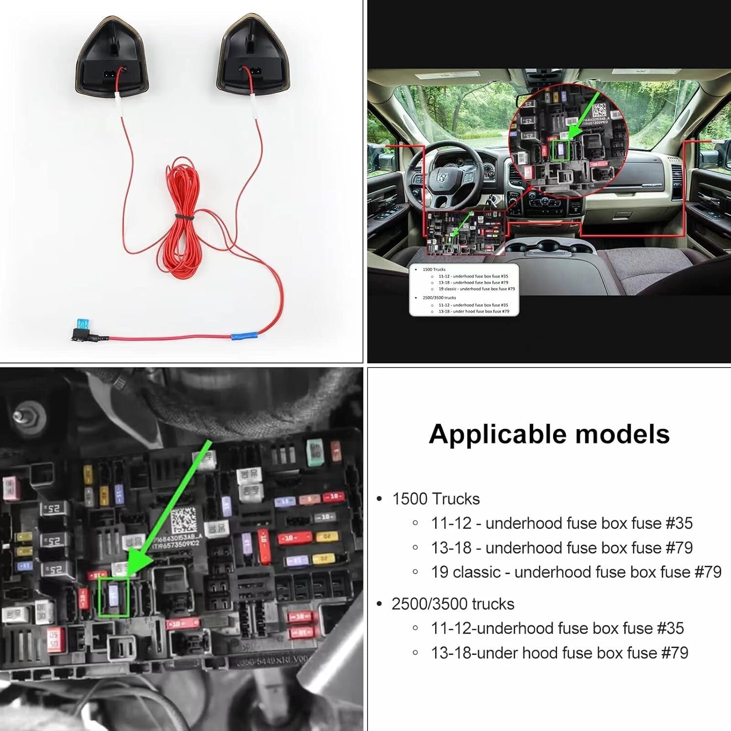 Plug & Play LED Mirror Signal Lights for Dodge Ram 2010-2018 - Waterproof Design