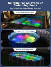 Load image into Gallery viewer, Lighting Timer Function Solar Pool Lights - Remote Controlled, 16 Colors, 4-Pack
