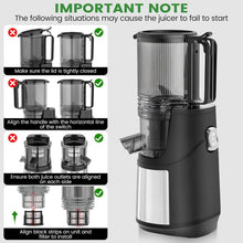 Load image into Gallery viewer, Compact Masticating Juicer - 5.8" Feeding Chute, High Juice Yield &amp; Quiet Motor
