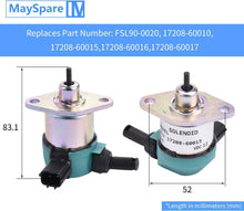Load image into Gallery viewer, 12V Fuel Shut Off Solenoid Compatible with Kubota D-Series – Easy Installation