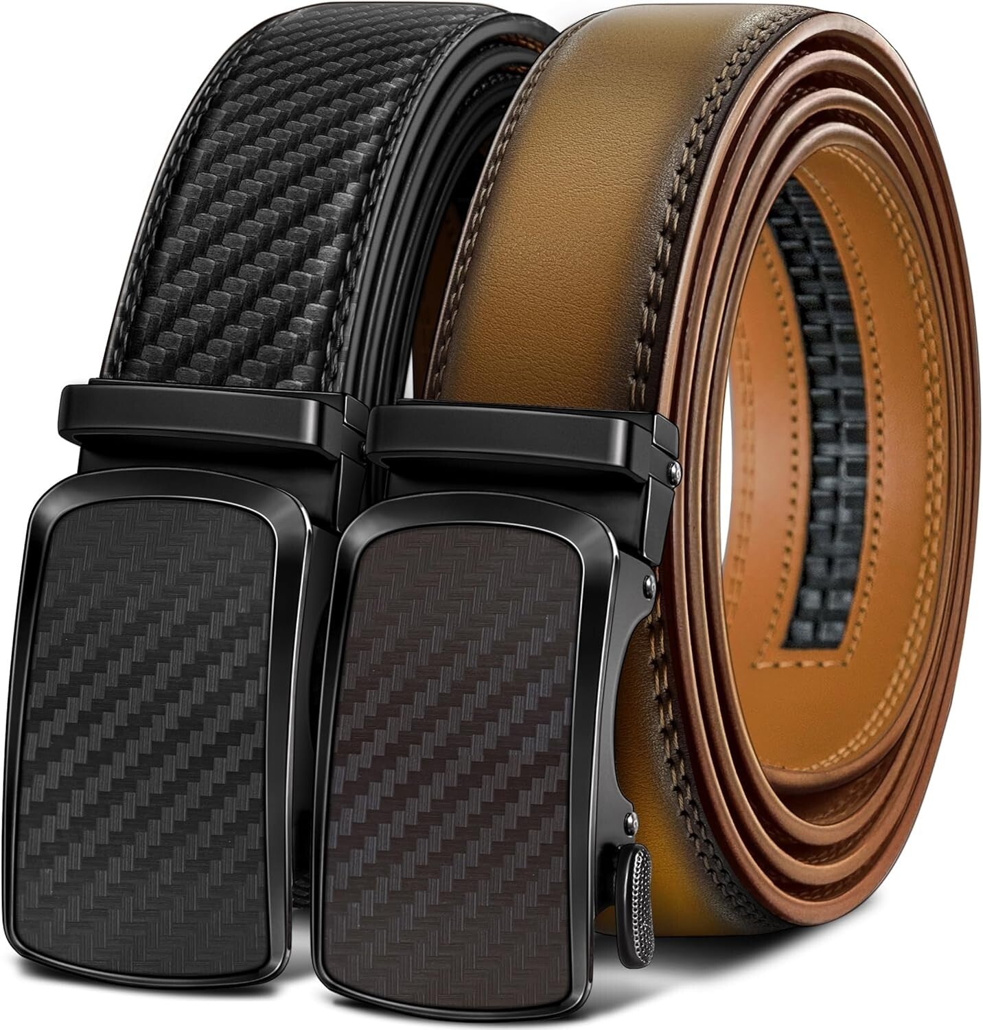 Customizable Men's Ratchet Belt Set – Effortless Adjustments, Luxury Gift