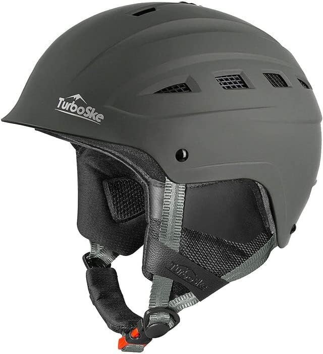 Adjustable Snow Sports Helmet in Matte Gray - Perfect for Skiing & Snowboarding