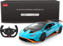 Load image into Gallery viewer, Blue Lamborghini Huracán STO R/C Toy Car 1/14 Scale - Perfect Gift for Ages 8-12