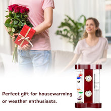 Load image into Gallery viewer, Indoor Weather Station with Galileo Thermometer, Storm Glass &amp; Precision Clock