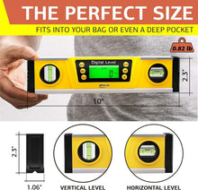 Load image into Gallery viewer, Precision Digital Level - 10-Inch with LCD &amp; 8 Angle Storage for Contractors