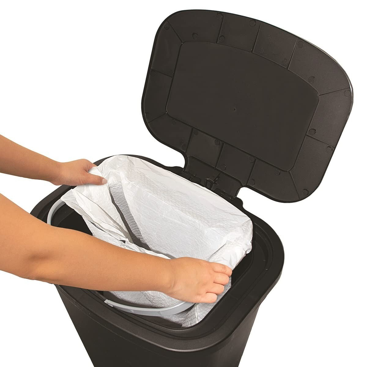 Elegant 20-Gallon Trash Can with Clorox Odor Protection - Hands-Free Operation