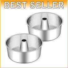 Load image into Gallery viewer, Premium Stainless Steel Cake Pan Set: 10-Inch Non-Toxic, Oven &amp; Dishwasher Safe