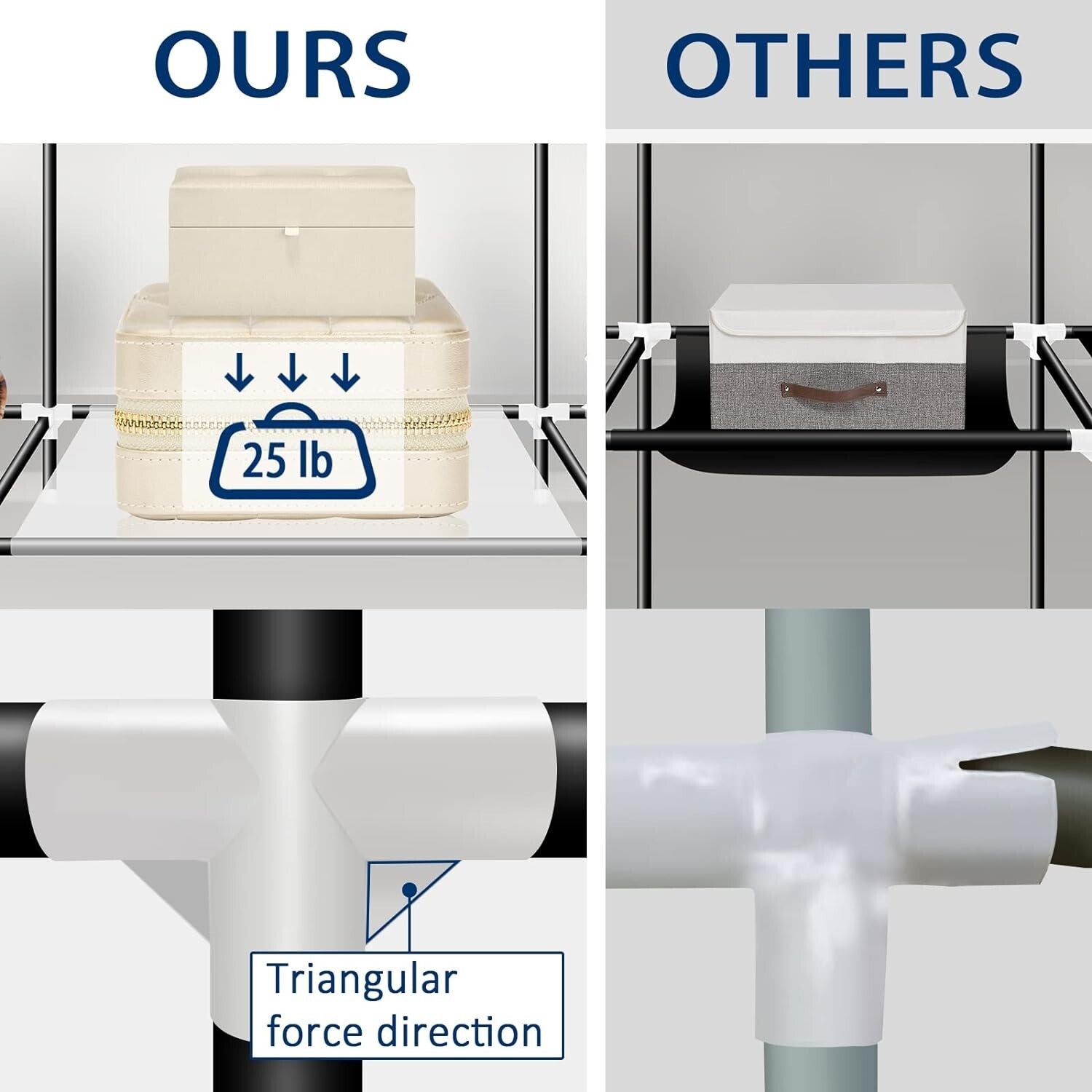 67-Inch Portable Wardrobe Closet with 4 Hanging Rods – Sturdy Steel Tube Design