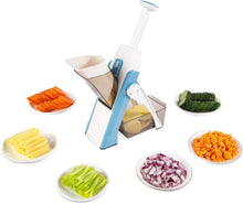Load image into Gallery viewer, Light Blue Mandoline Slicer - Versatile Veggie Cutter with Safety Lock Mechanism