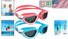 Load image into Gallery viewer, Comfortable Kids Swim Goggles - Leak-Proof &amp; Wide View, 2 Pack for 6-14 Years