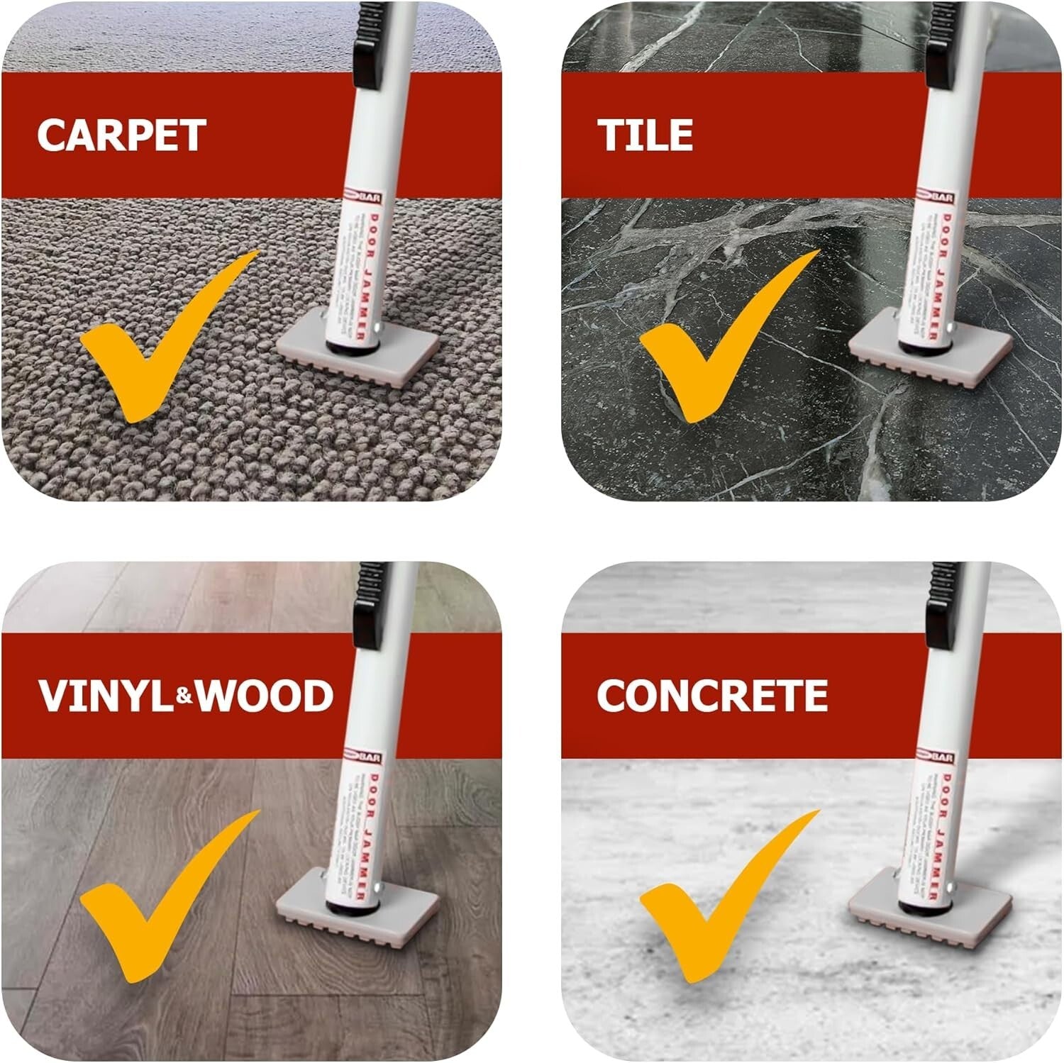 Stylish Powder-Coated Door Jammer - Maximum Force Resistance for Every Door