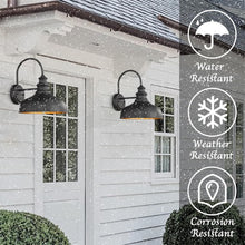 Load image into Gallery viewer, Farmhouse Gooseneck Barn Light Sconce in Black - Durable Entryway Illumination