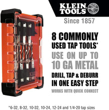 Load image into Gallery viewer, 8-Piece Drill Tap Tool Kit – Quick Connect for Aluminum, Brass, Copper, and More