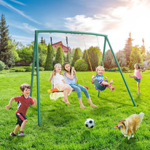 Load image into Gallery viewer, Premium Outdoor A-Frame Swing Set - Includes Saucer &amp; Belt Swing, Easy Assembly