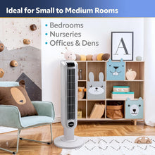 Load image into Gallery viewer, Portable 36" Oscillating Tower Fan with Timer - Ideal for Bedroom &amp; Home Office
