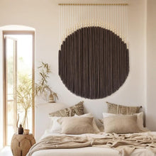 Load image into Gallery viewer, Exquisite Brown Macrame Tapestry with Beaded Detail - Art for Every Space
