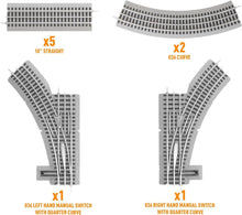 Load image into Gallery viewer, Premium 9-Piece FasTrack Electric O Gauge Track Set - Layout Expansion Made Easy