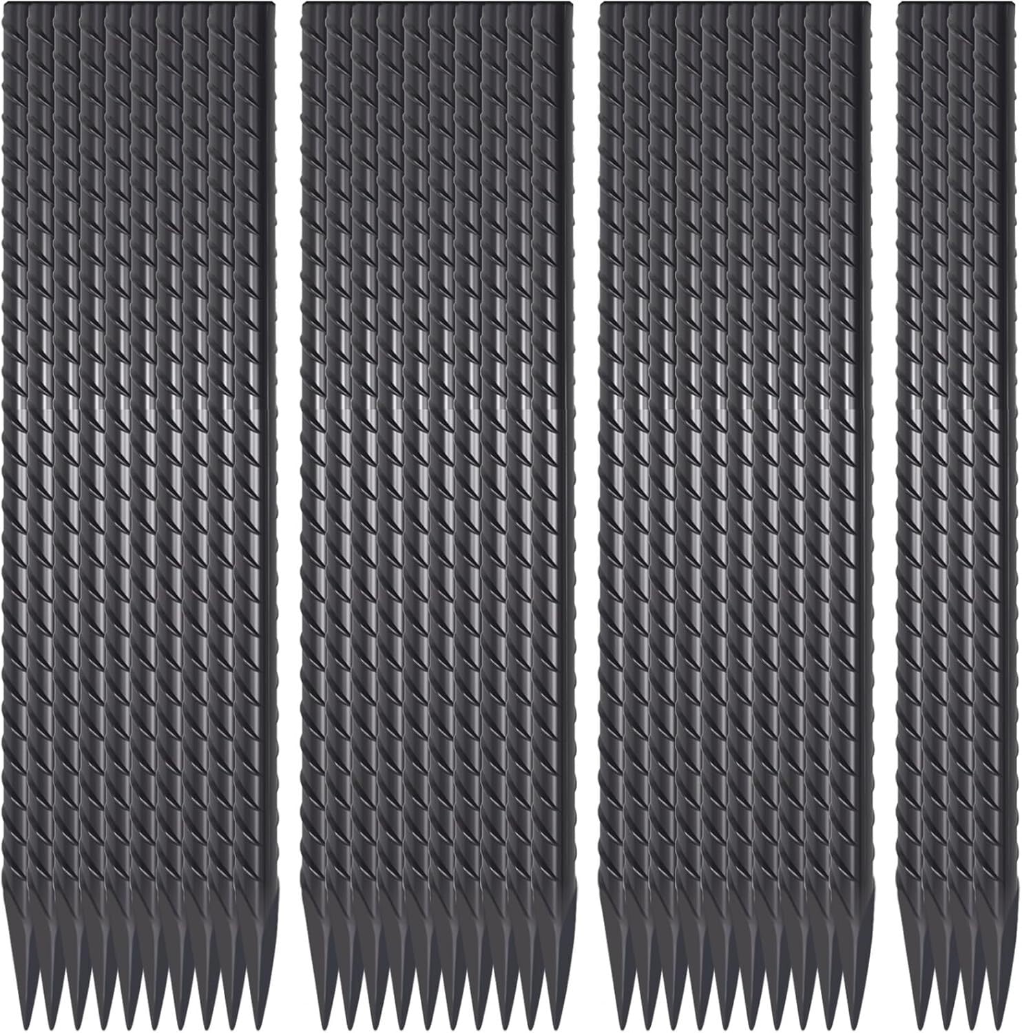 Chisel Point 16" Rebar Stakes - 34 Heavy Duty Steel Anchors for Secure Gardening