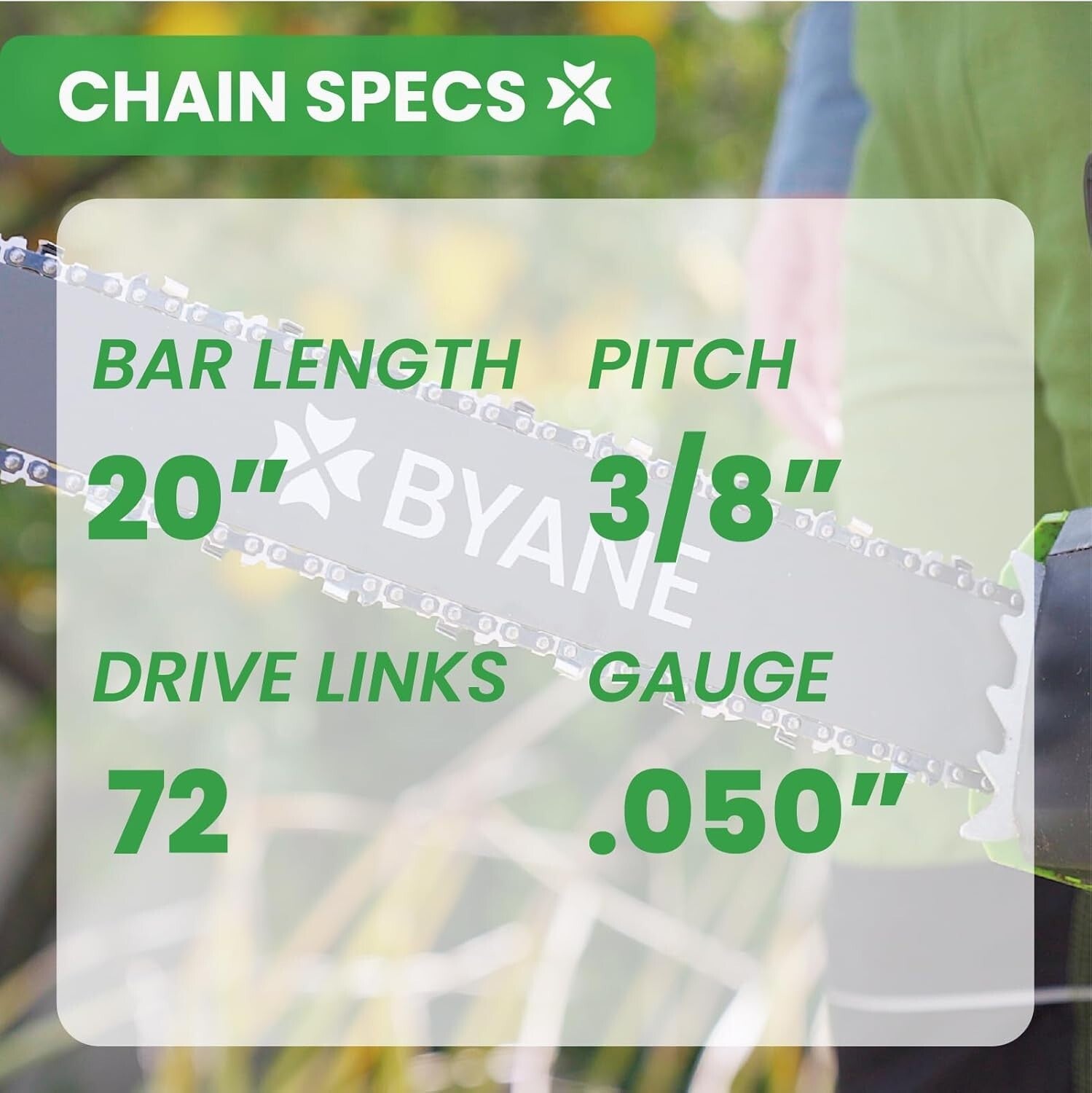 20-Inch Chainsaw Bar & Chain Combo - Fits Husqvarna, Poulan & More