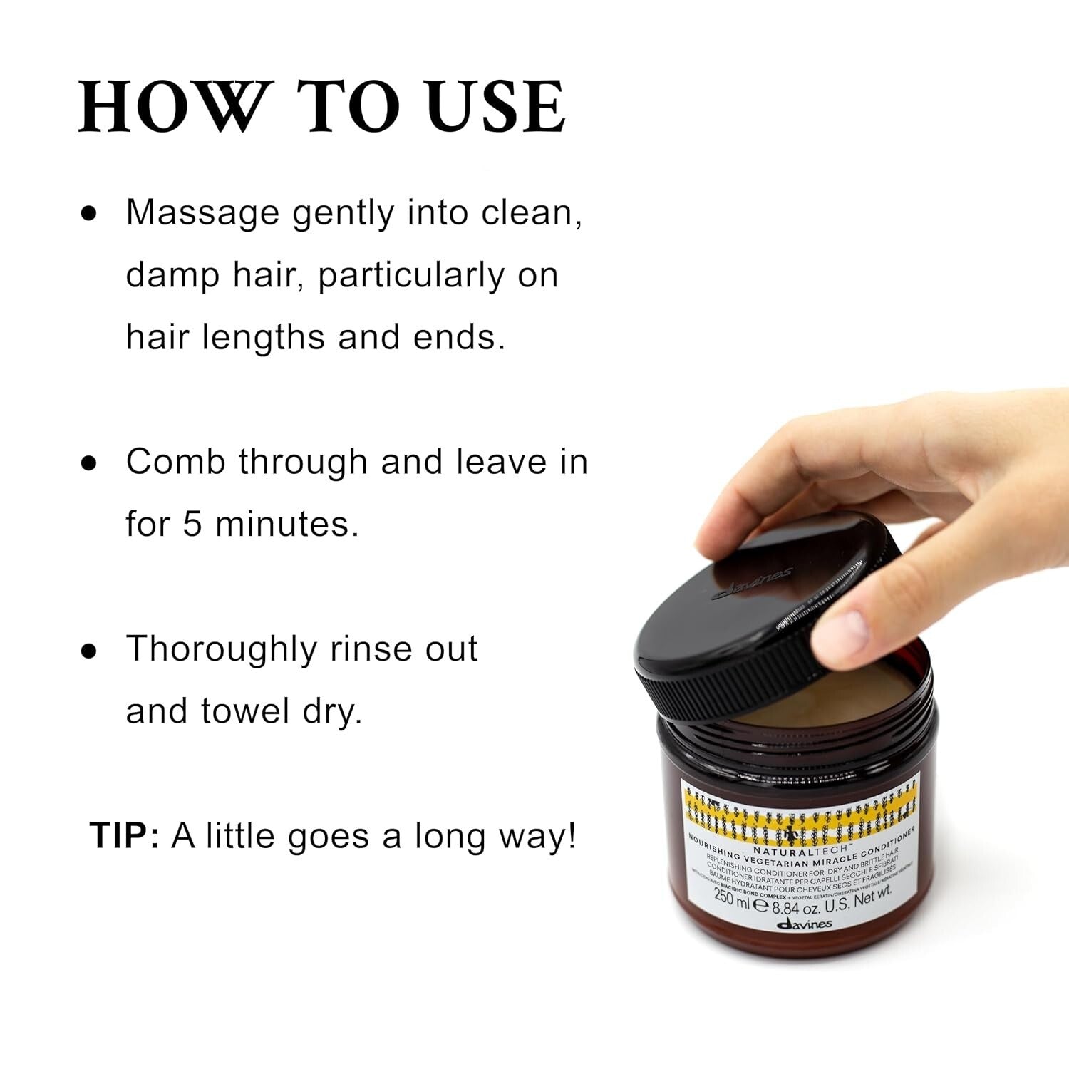 Hydrating Vegetarian Conditioner for Damaged Hair - 8.84 oz Smoothing Treatment