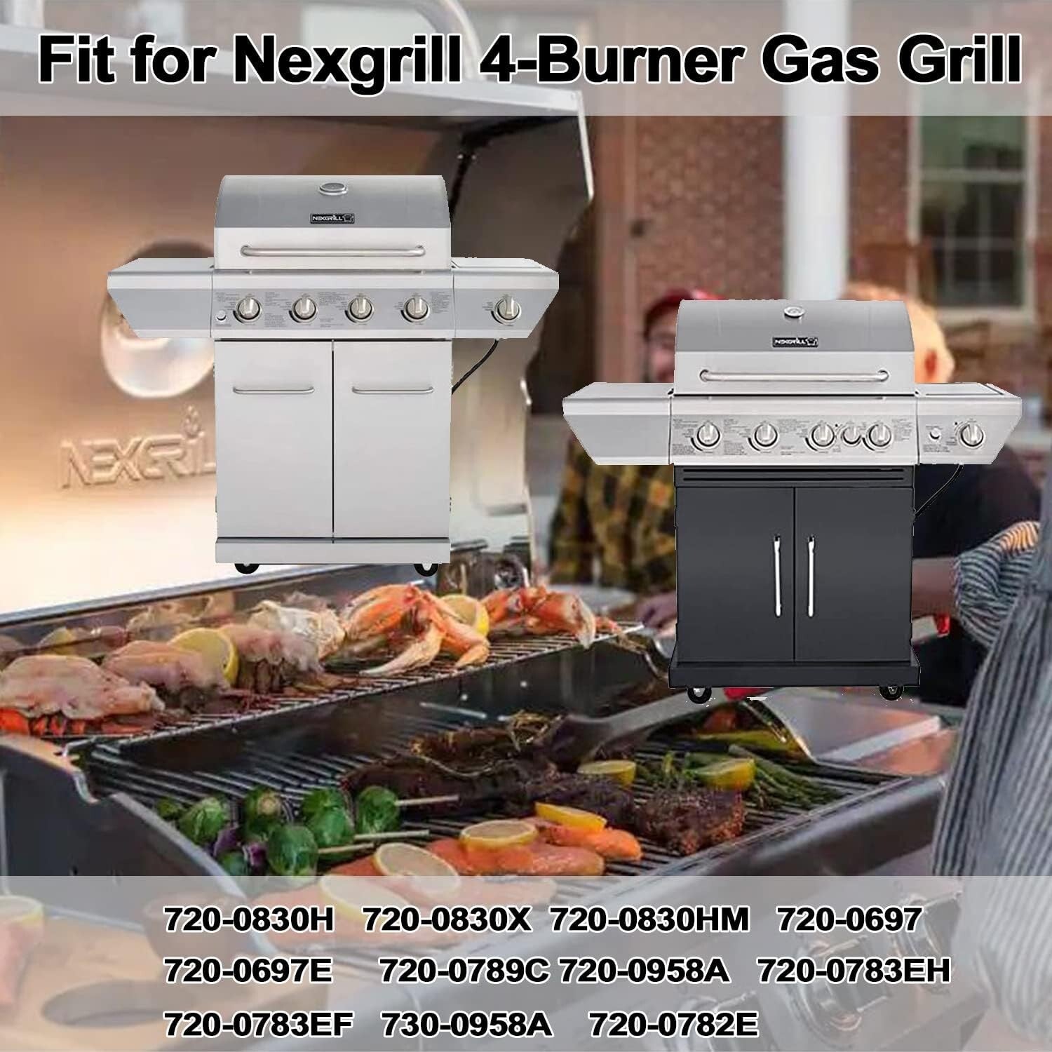 304 Stainless Steel Grill Burner and Cooking Grate Replacement Kit for Nexgrill