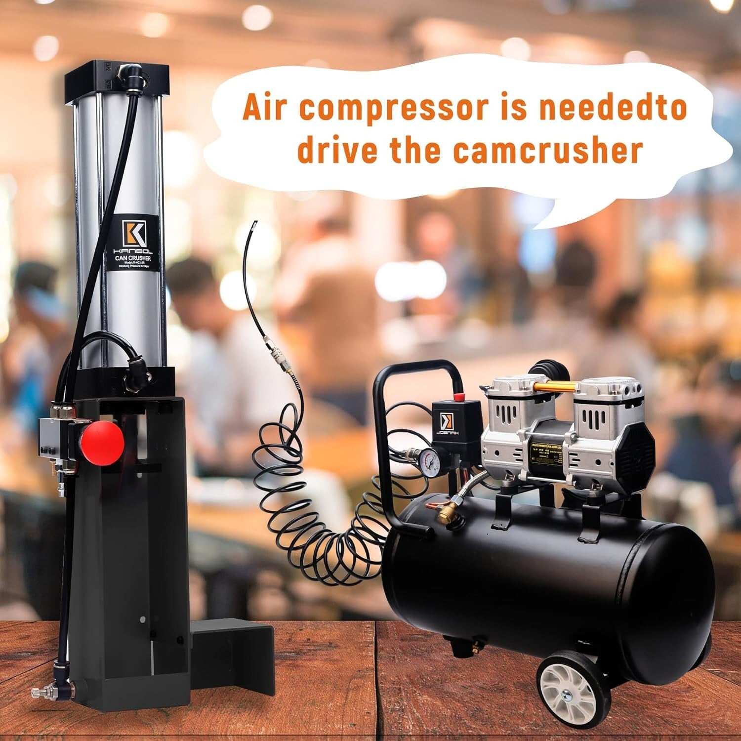 Automatic Aluminum Can Crusher for 12oz-24oz - Space Saving Wall-Mounted Gift