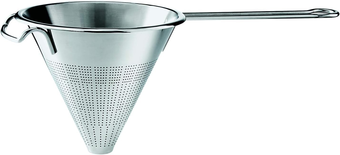 Stainless Steel Conical Strainer with Wire Handle - 7.1-inch, Dishwasher Safe
