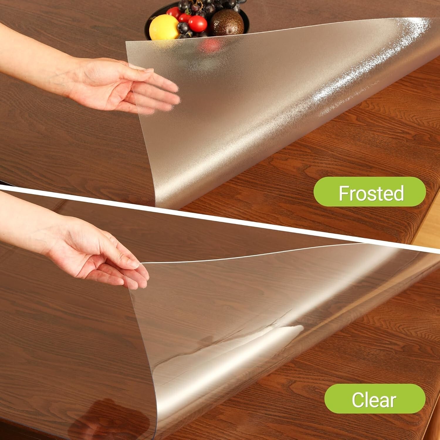 2.0mm Clear Plastic Table Protector 40 x 72’’ – Waterproof, Heavy-Duty Design