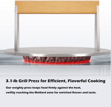 Load image into Gallery viewer, Large 8-Inch Griddle Press: Essential Tool for Searing Burgers, Steak, and More