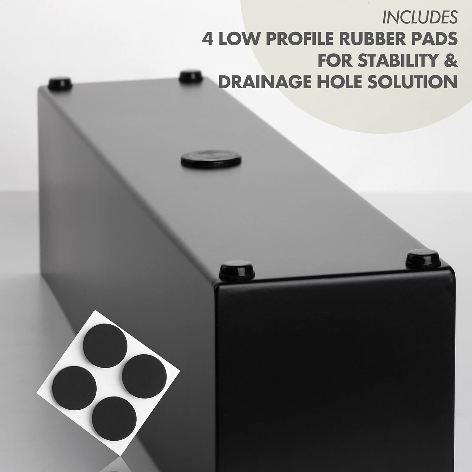 Durable 32" Rectangular Stainless Steel Planter - Versatile Indoor Decor