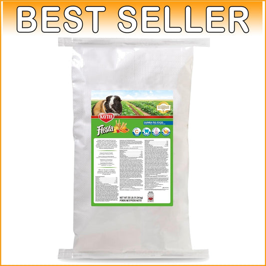 Fiesta Guinea Pig Food, Nutrient-Rich 25 lbs Blend for Dental Health & Digestion
