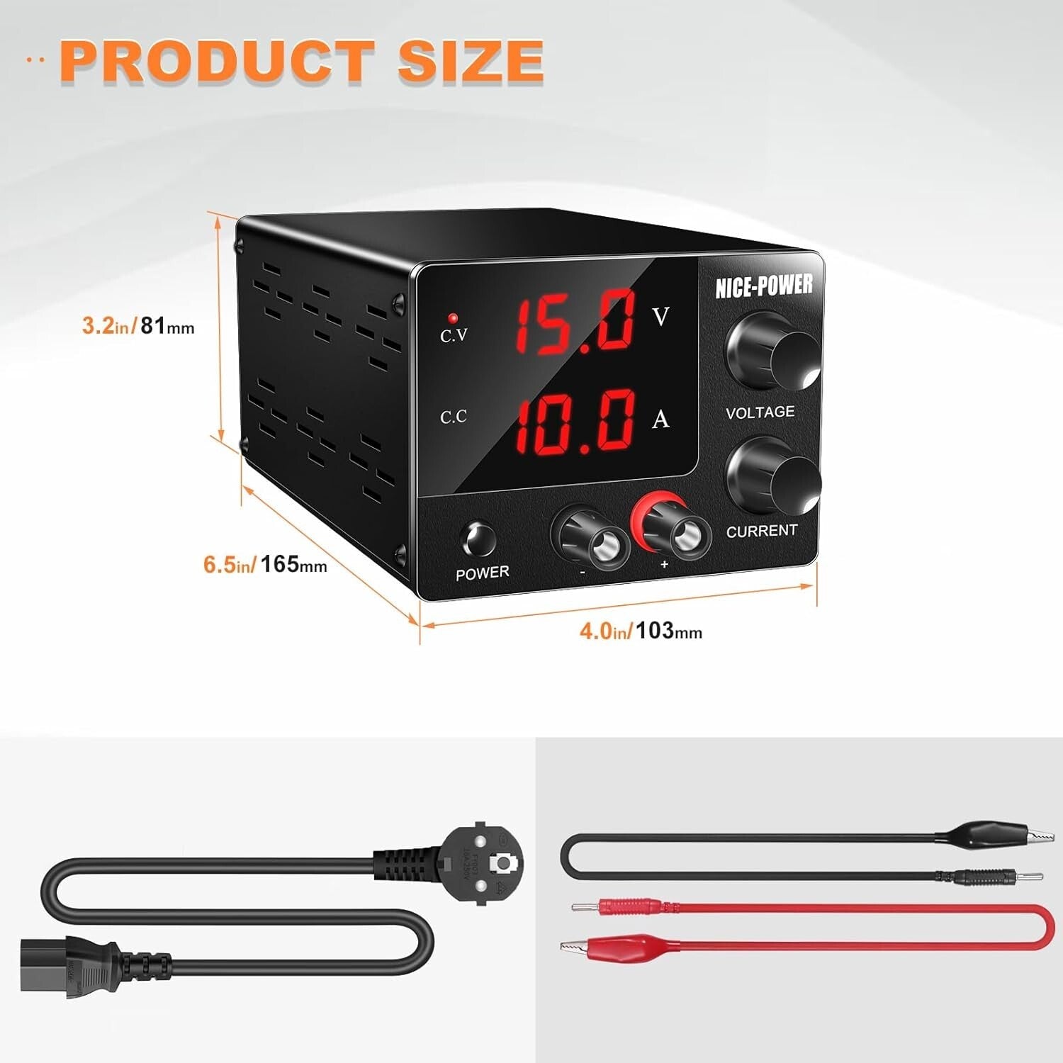 Compact 150W Benchtop DC Power Supply 0~30V with Precision Encoder Adjustment
