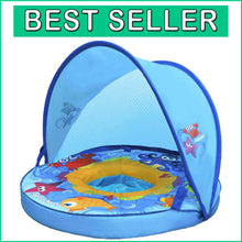Load image into Gallery viewer, Self-Inflating Infant Pool Float - Safe &amp; Fun with Sunshade for Ages 6-24 M