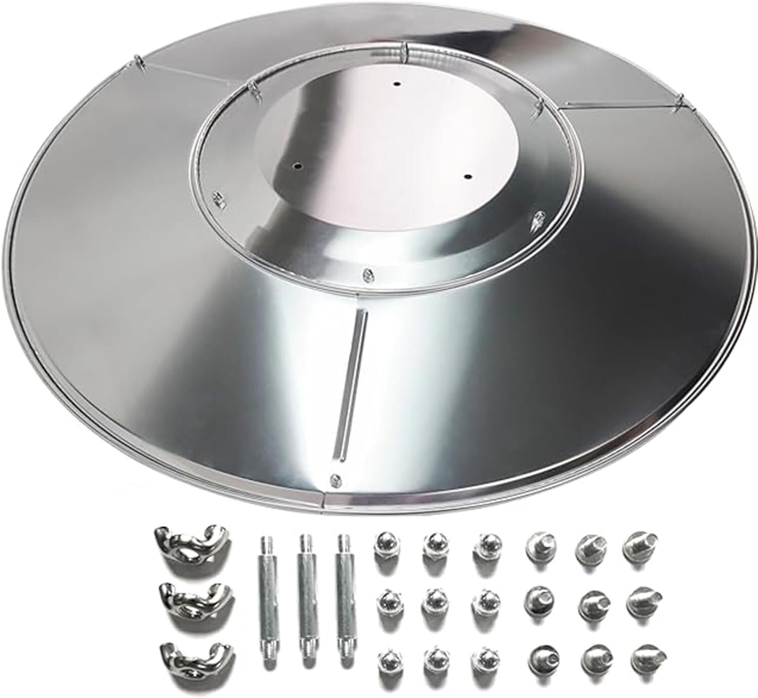 Universal Fit Aluminum Patio Heater Reflector Shield - Easy Installation, 33"