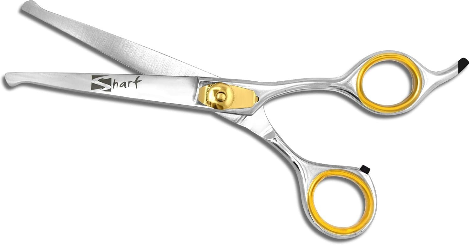 Professional 6.5" Stainless Steel Dog Grooming Scissors with Rounded Tips