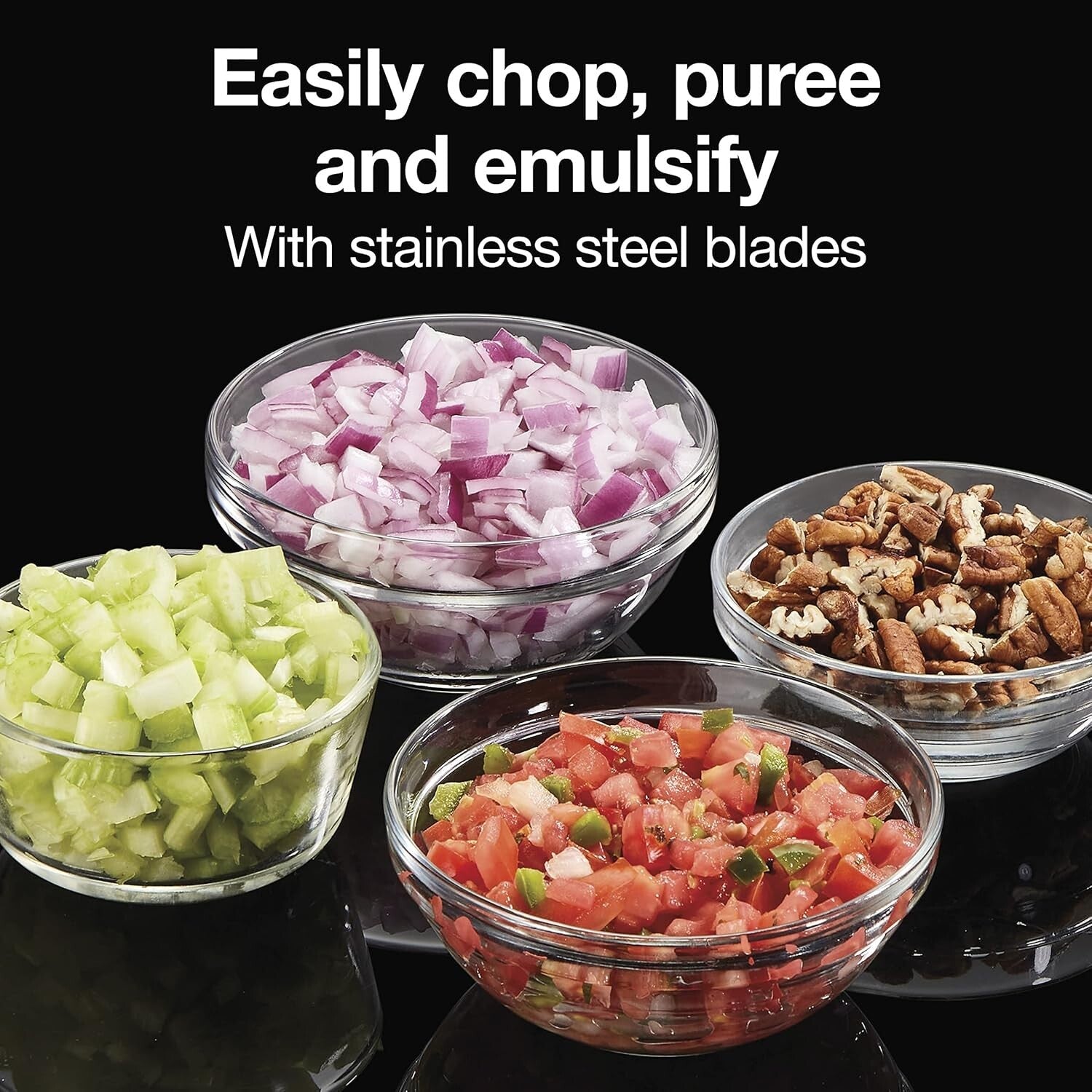 Versatile Mini Food Processor with Stainless Steel Blades - Effortless Chopping