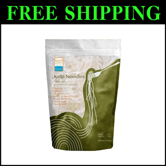 Quick Prep Sea Tangle Kelp Noodles - 6 Pack of Low Cal & Nutritious Alternatives